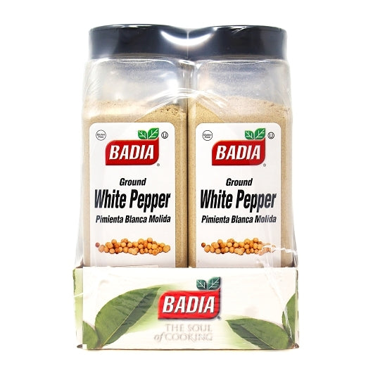 Badia Ground White Pepper, 6 x 16 oz Case - Alternate product angle or state
