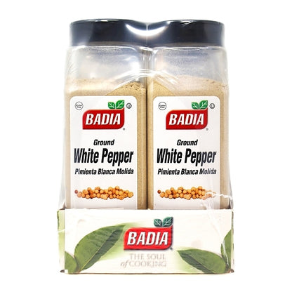 Badia Ground White Pepper, 6 x 16 oz Case - Alternate product angle or state