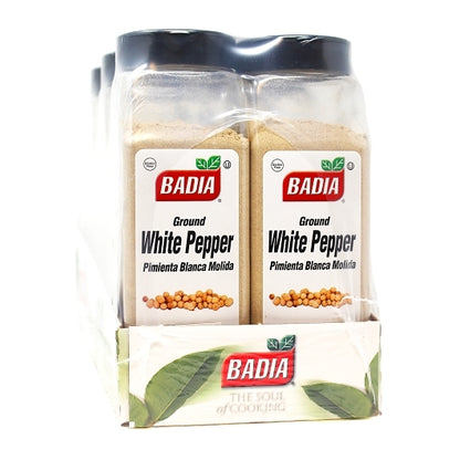 Badia Ground White Pepper, 6 x 16 oz Case - Alternate product angle or state