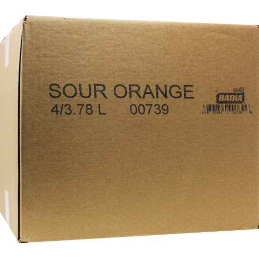 Badia Orange Bitter Naranja Agria, 4 x 128 oz Case - Alternate product angle or state
