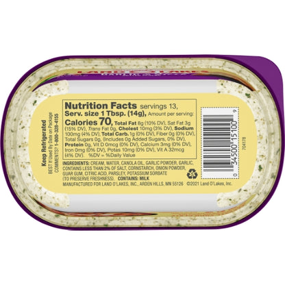 Land O Lakes Garlic & Herb Butter Spread, 12 x 6.5 oz Case - DOT product image 5