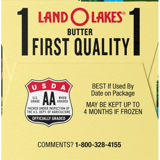 Land O Lakes Salted Butter Stick, 36 x 1 lb Case - Cheese & Dairy