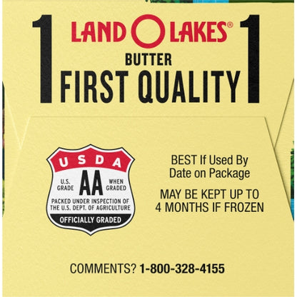 Land O Lakes Salted Butter Stick, 36 x 1 lb Case - Cheese & Dairy