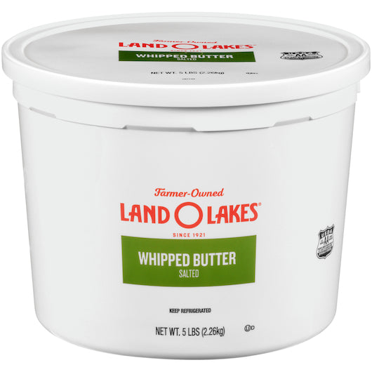 Land O Lakes Salted Whipped Butter, 2 x 5 lb Case - Cheese & Dairy