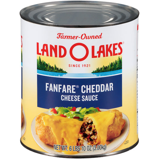 Land O Lakes Fanfare Cheddar Cheese Sauce, 6 x 6.62 lb Case - Condiments & Sauces