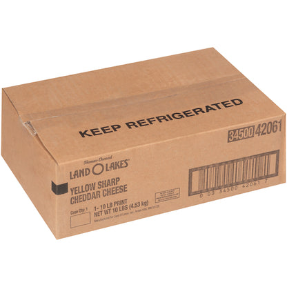Land O Lakes Print Sharp Yellow Cheddar Cheese, 1 x 10 lb Case - DOT product image 5