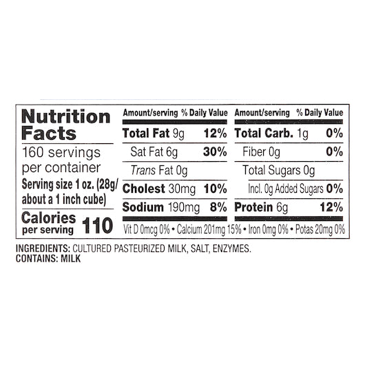 Land O Lakes Sharp White Cheddar, 1 x 10 lb Case - DOT product image 7