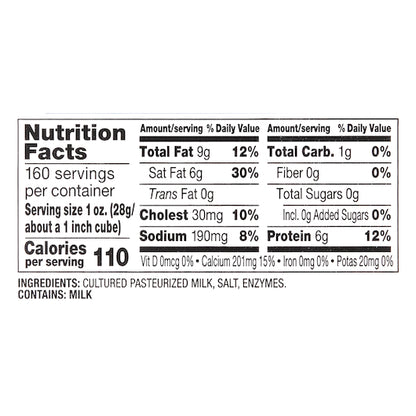 Land O Lakes Sharp White Cheddar, 1 x 10 lb Case - DOT product image 7