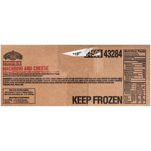 Land O Lakes Reduced Fat Macaroni & Cheese, 6 x 5 lb Case - Prepared Foods