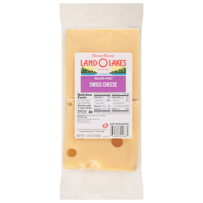 Land O Lakes Readi-Pac Swiss Cheese, 8 x 1.5 lb Case - Cheese & Dairy