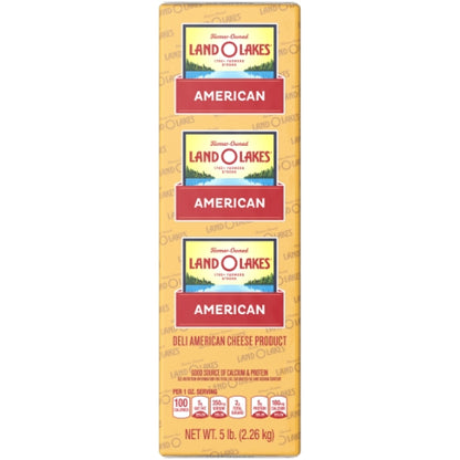 Land O Lakes Processed Yellow Loaf American Deli Cheese, 6 x 5 lb Case - Cheese & Dairy