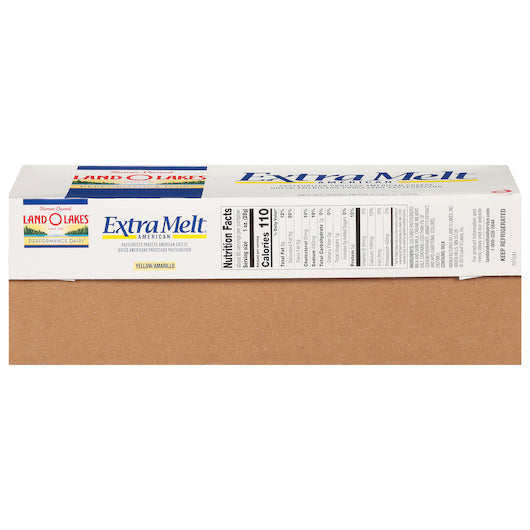 Land O Lakes Extra Melt Yellow Processed American Cheese, 6 x 5 lb Case - Cheese & Dairy