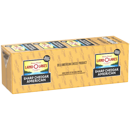 Land O Lakes Pasteurized Yellow Sharp American Cheddar Cheese, 2 x 5 lb Case - DOT product image 2