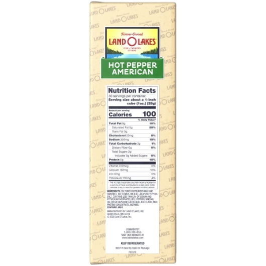 Land O Lakes Pasteurized Hot Pepper American Cheese, 2 x 5 lb Case - DOT product image 4