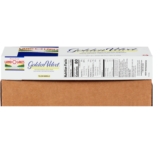 Land O Lakes Yellow Golden Velvet Loaf Cheese Spread, 6 x 5 lb Case - Cheese & Dairy
