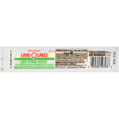Land O Lakes Light Mozzarella String Cheese, 168 x 1 oz Case - Cheese & Dairy