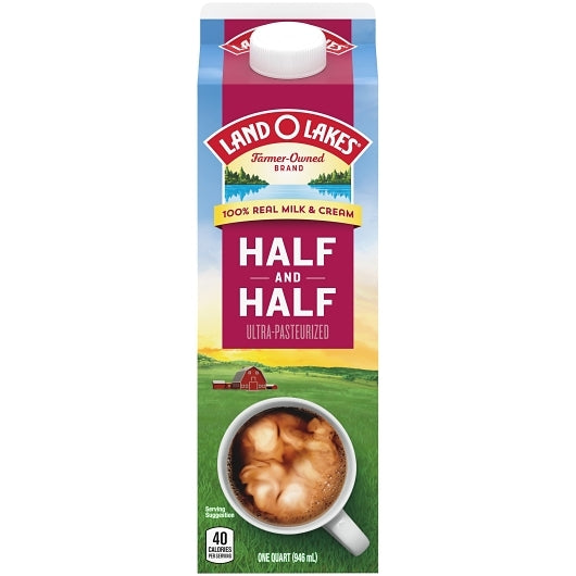 Land O' Lakes Traditional Extended Shelf Life Half & Half, 12 x 32 fl oz Case - DOT product image 2