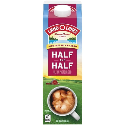 Land O' Lakes Traditional Extended Shelf Life Half & Half, 12 x 32 fl oz Case - DOT product image 2
