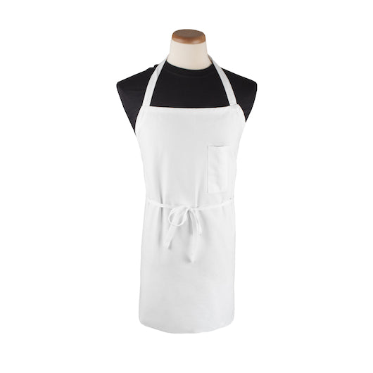 Ritz CLBIAWH Kitchen John Ritzenthaler Chef White With Pencil Pocket Bib Apron, 1 x 12 each Case - DOT product image 3