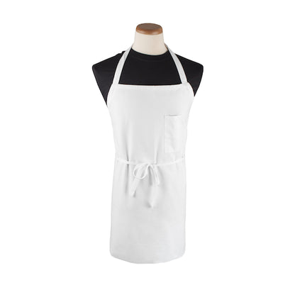 Ritz CLBIAWH Kitchen John Ritzenthaler Chef White With Pencil Pocket Bib Apron, 1 x 12 each Case - DOT product image 3