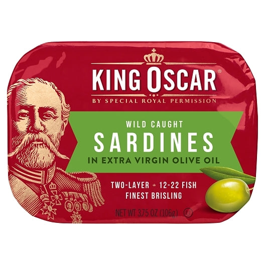 King Oscar Sardines In Olive Oil, 12 x 3.75 oz Case - Condiments & Sauces
