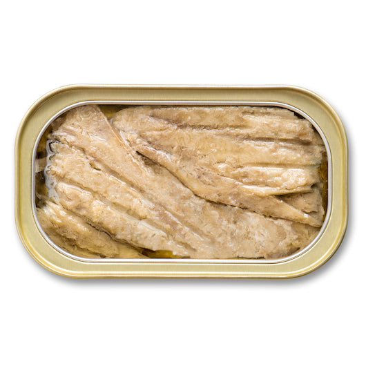 King Oscar Royal Fillet Skinless Boneless Mackerel Olive Oil, 12 x 48.6 oz Case - GS1 staged product image