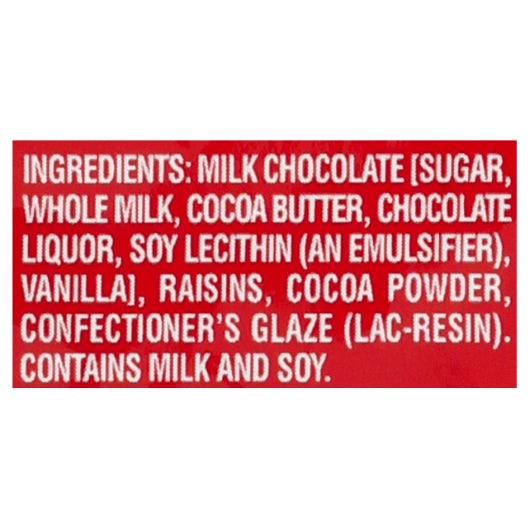 Sun Maid Milk Chocolate Raisins, 4 x 10 x 2 oz Case - Candy & Confections