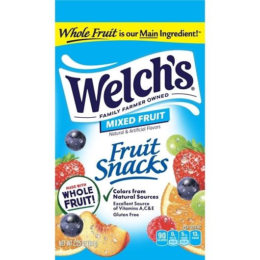 Welch's Mixed Fruit Fruit Snacks, 48 x 2.25 oz Case - Fruit & Sides