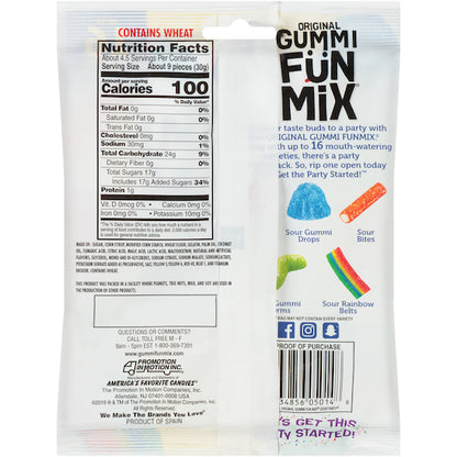 Promotion In Motion Fun Mix Sour Party Gummy Candy, 12 x 5 oz Case - DOT product image 2