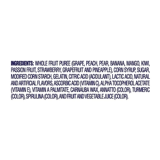 Welchs Island Fruit Island Fruits Fruit Snacks, 12 x 5 oz Case - Ingredients label