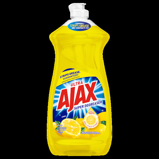 Ajax Original Dishwashing Liquid Lemon, 9 x 28 fl oz Case - Cleaners & Sanitizers