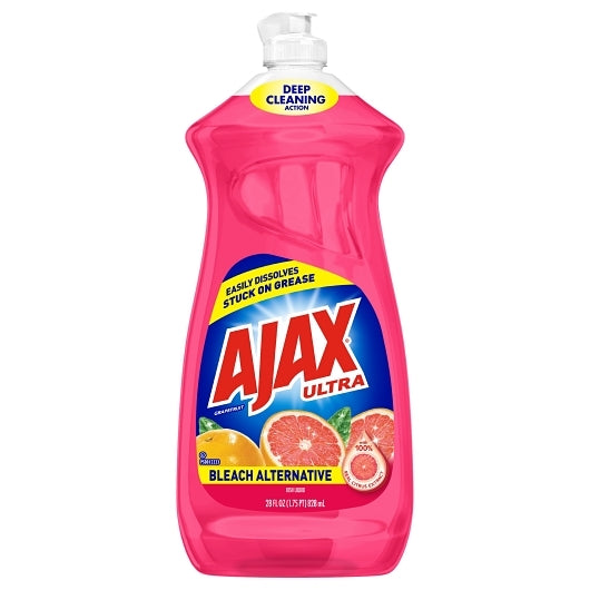 Ajax Dishwashing Liquid Grapefruit with Bleach, 9 x 28 fl oz Case - Cleaners & Sanitizers