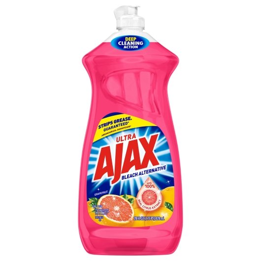 Ajax DISHWASHING LIQUID GRAPEFRUIT WITH BLEACH, 9 x 28 fl oz Case - DOT product image 3