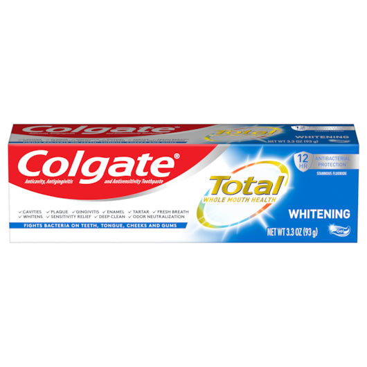 Colgate TOTAL WHITENING TOOTHPASTE, 4 x 6 x 3.3 oz Case - DOT product image 7