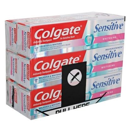 Colgate Maximum Strength Sensitive Whitening Fresh Mint Toothpaste, 4 x 6 x 6 oz Case - DOT product image 2