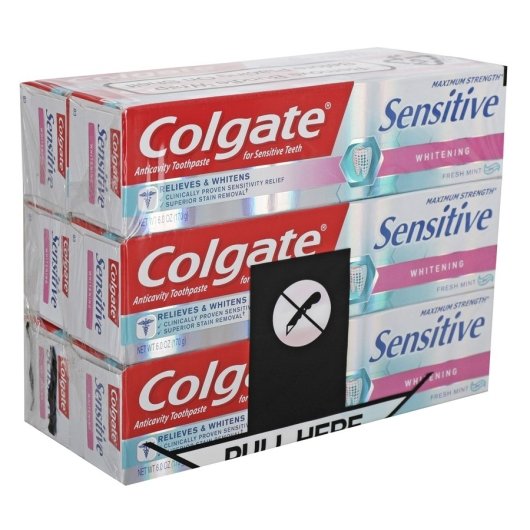 Colgate Maximum Strength Sensitive Whitening Fresh Mint Toothpaste, 4 x 6 x 6 oz Case - DOT product image 2