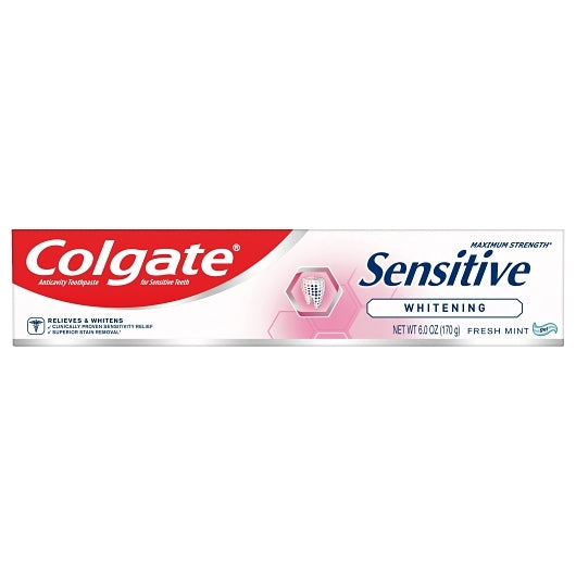 Colgate Maximum Strength Sensitive Whitening Fresh Mint Toothpaste, 4 x 6 x 6 oz Case - Health & Personal Care
