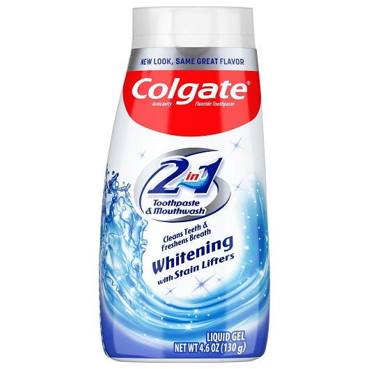 Colgate 2-In-1 Whitening and Tarter Control Liquid Toothpaste & Mouthwash, 12 x 4.6 oz Case - Health & Personal Care