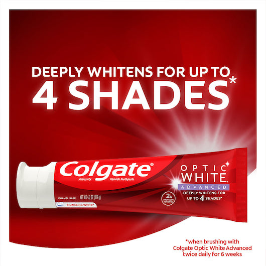 Colgate Advanced Toothpaste Sparkling White, 4 x 6 x 4.5 oz Case - Health & Personal Care