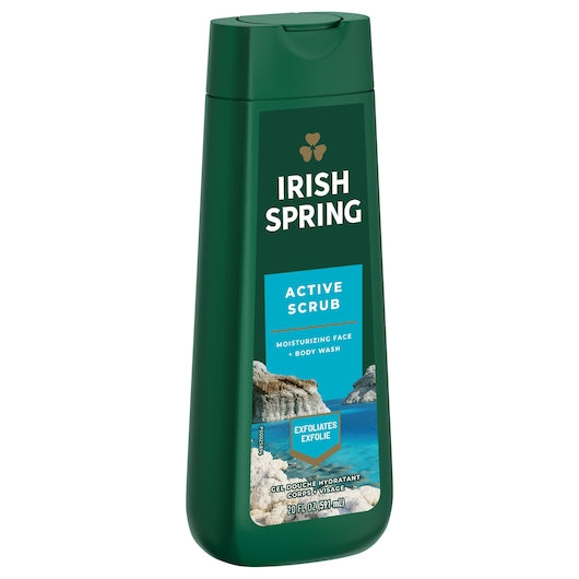Irish Spring Deep Action Scrub Body Wash, 4 x 20 fl oz Case - Cleaners & Sanitizers