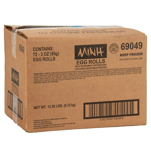 Minh Chicken Egg Roll, 1 x 72 each Case - DOT product image 7