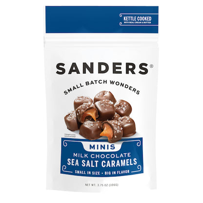 Sanders Milk Chocolate Sea Salt Caramel Mini Bites, 12 x 3.75 oz Case - Candy & Confections