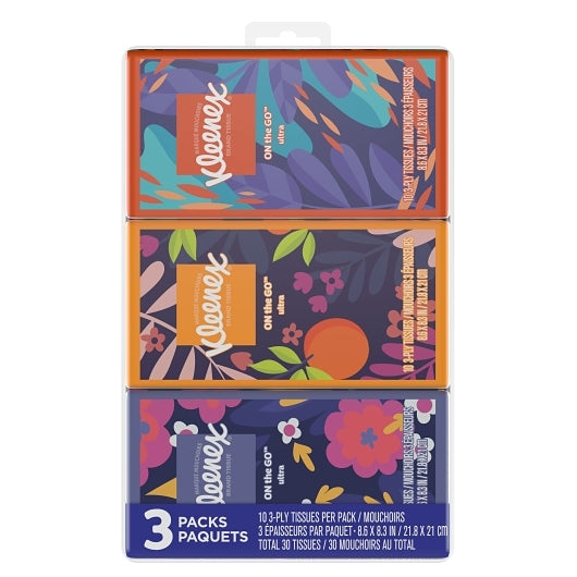 Kleenex Facial Tissue Pocket Pack 3 Pack, 36 x 30 ct Case - DOT product image 3