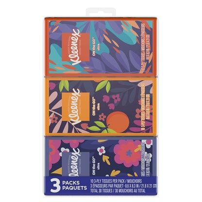 Kleenex Facial Tissue Pocket Pack 3 Pack, 36 x 30 ct Case - DOT product image 3