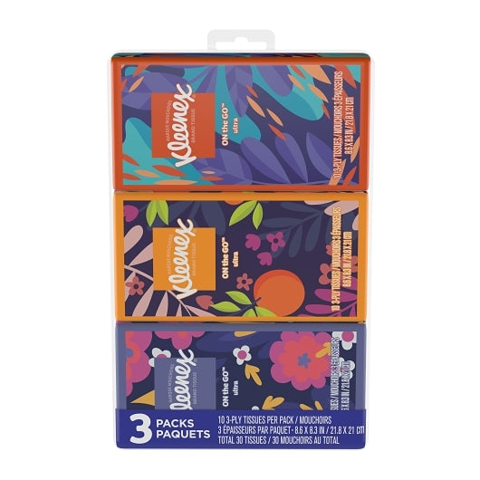 Kleenex Facial Tissue Pocket Pack 3 Pack, 36 x 30 ct Case - DOT product image 7