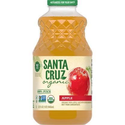 Santa Cruz Organic Apple Juice, 6 x 32 fl oz Case - Fruit & Sides