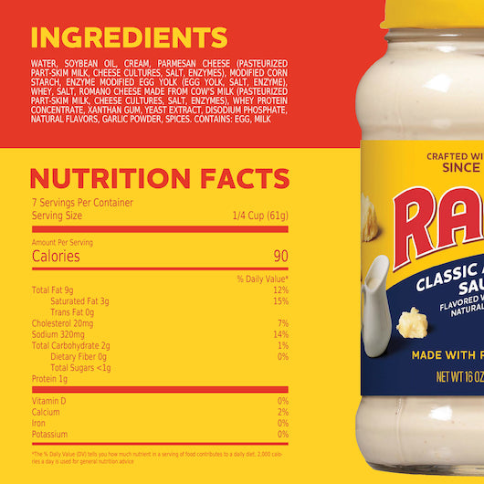 Ragu ALFREDO SAUCE, 12 x 16 oz Case - DOT product image 3