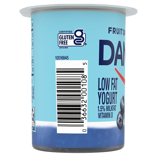 Dannon Low Fat Fruit on the Bottom Blueberry Yogurt, 12 x 5.3 oz Case - DOT product image 3