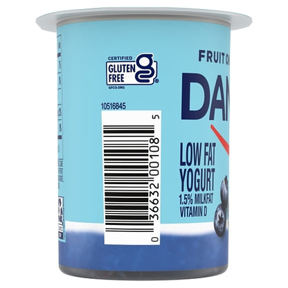 Dannon Low Fat Fruit on the Bottom Blueberry Yogurt, 12 x 5.3 oz Case - DOT product image 3
