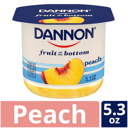 Dannon Low Fat Fruit on the Bottom Peach Yogurt, 12 x 5.3 oz Case - DOT product image 4